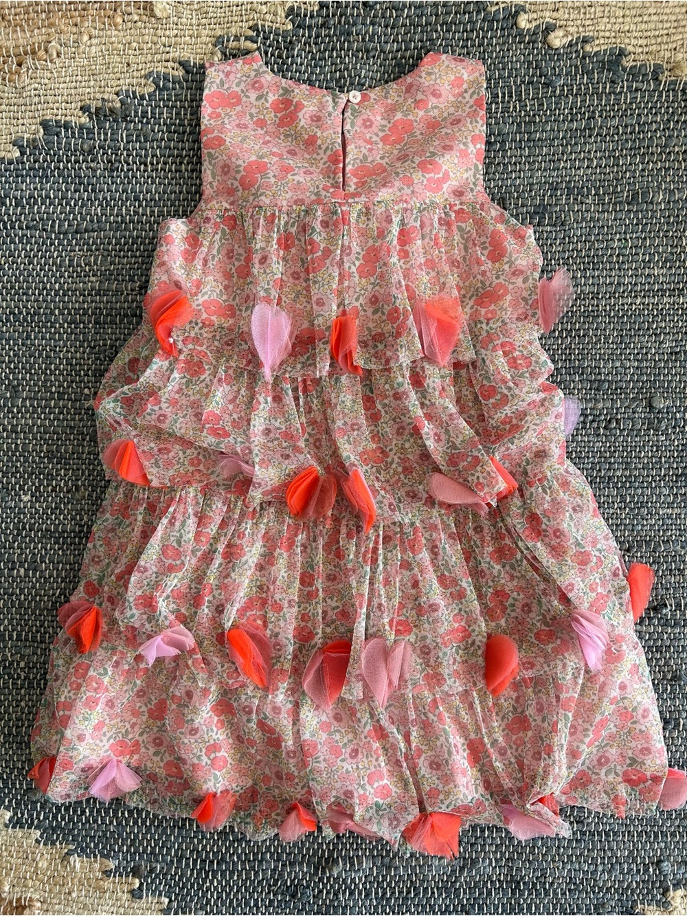 Mini Boden Heart Flutter Floral Party Dress - Picture 3 of 7